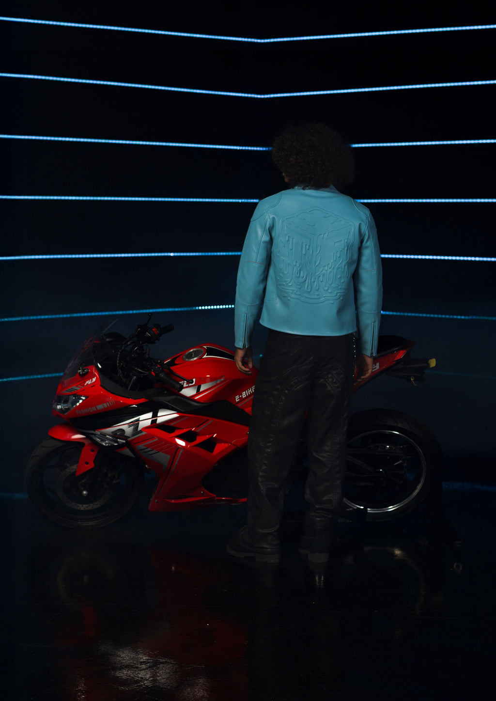 IceBound Moto Jacket- SUBZERO BLUE