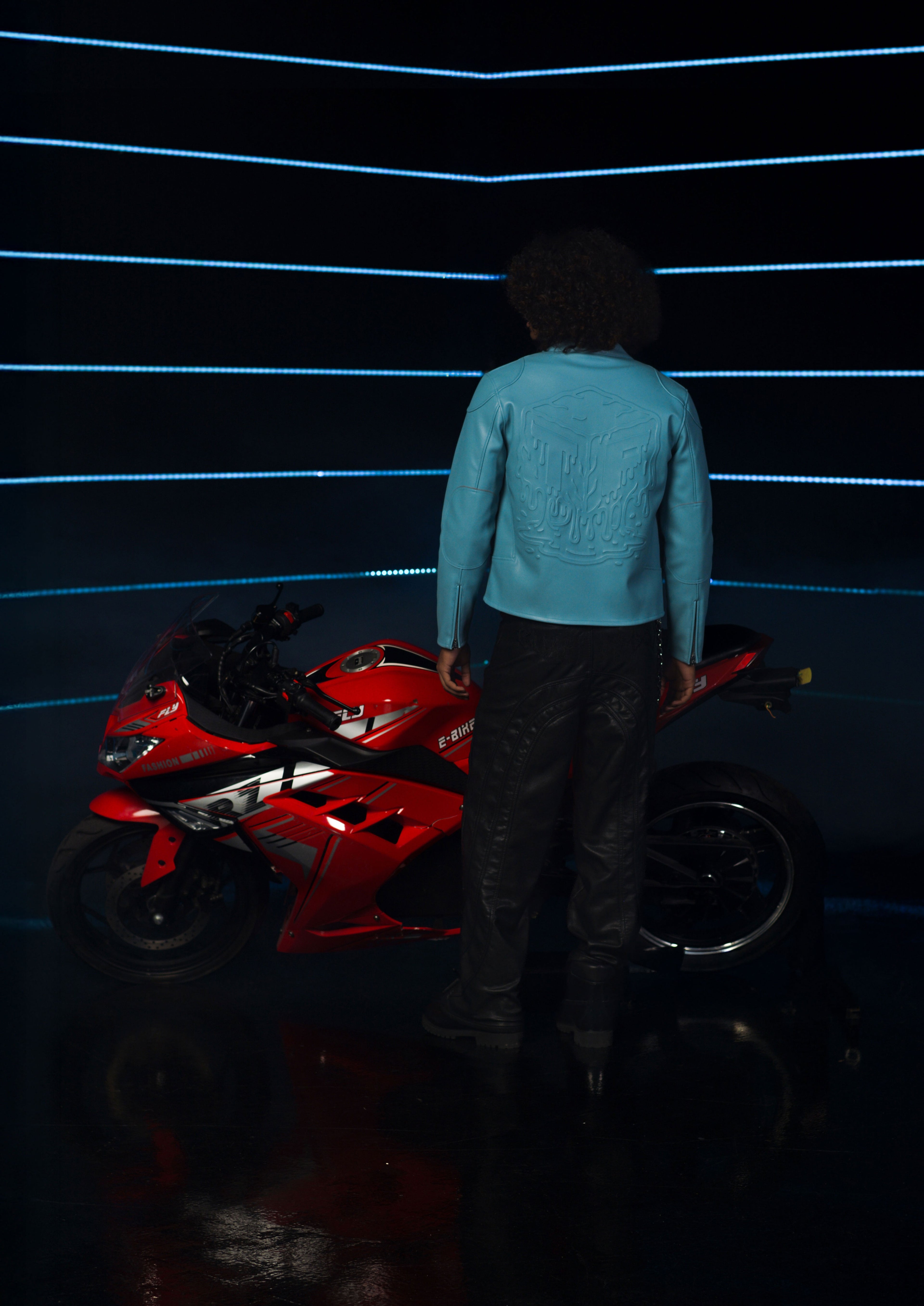 IceBound Moto Jacket- SUBZERO BLUE